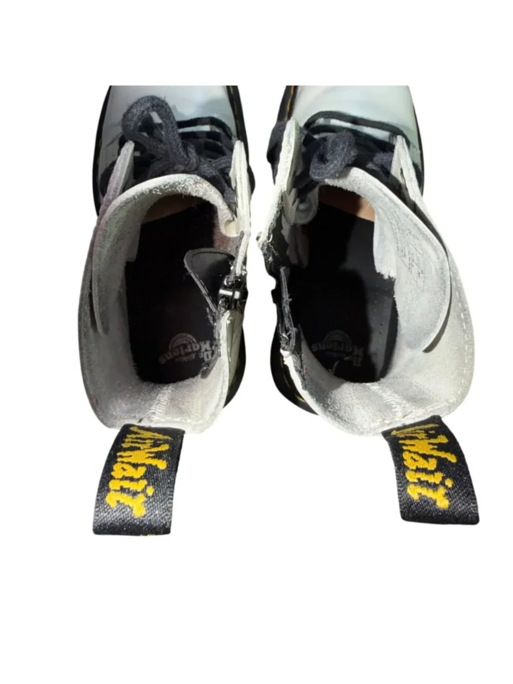 Dr Martens Jadon Platform Lace Up Ankle Boots White 6M 7L Grunge Goth Punk